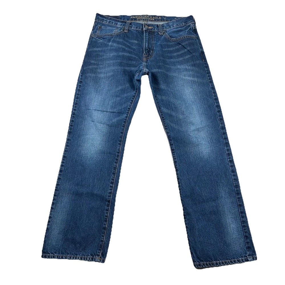 American Eagle Jeans Mens‎ 31x30 Original Straight Whiskered Denim Classic